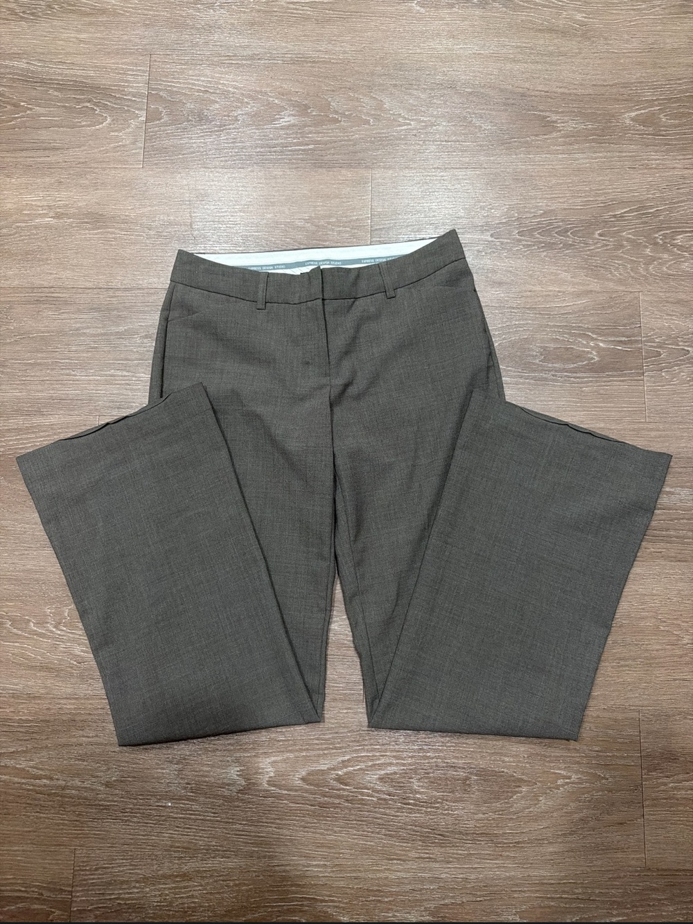 Express Women's Straight Leg Dress Trousers - Dark Brown